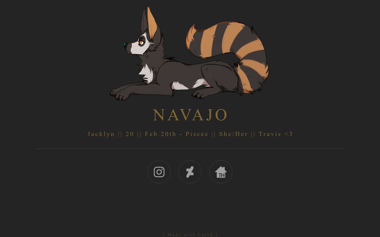 Carrd profile picture for @navajo